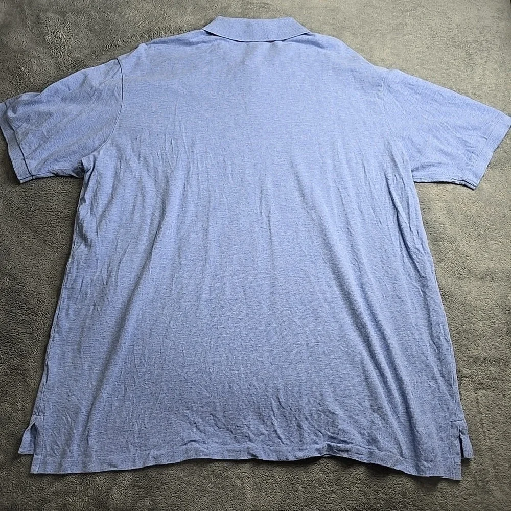 Polo Ralph Lauren Men Polo Shirt Heather Blue Short Sleeve 3XLT Big & Tall